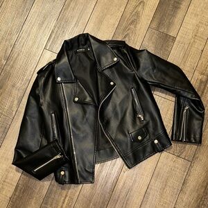 Faux Leather Biker Jacket